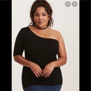 One shoulder torrid top